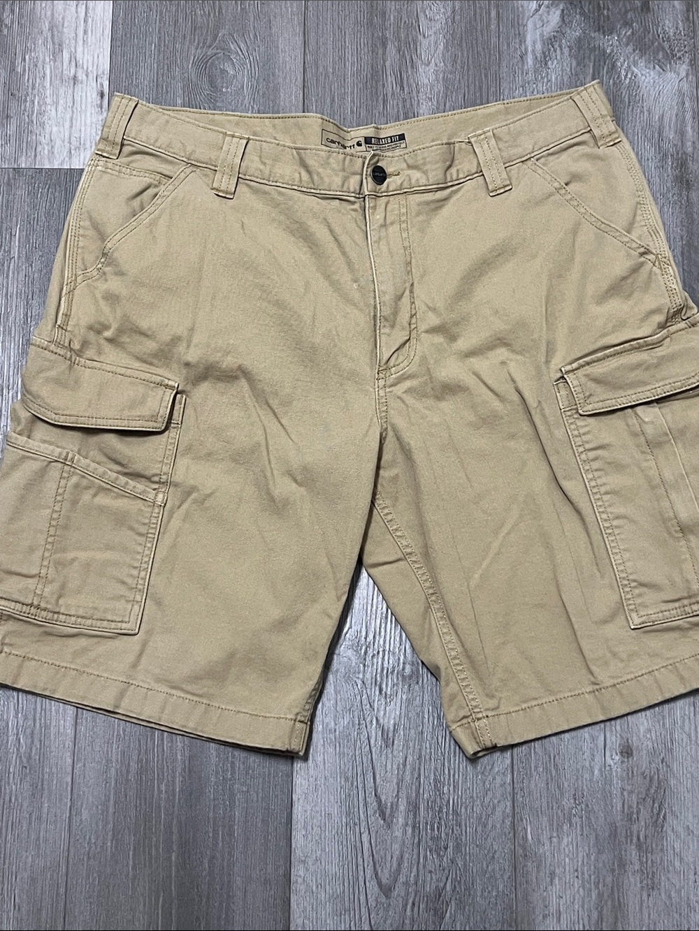 Carhartt mens relaxed for cargo shorts/ khaki/ size 38